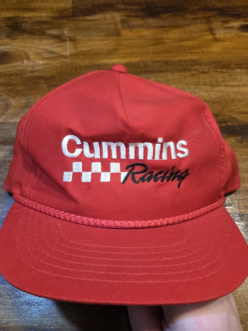Vintage 80s Cummins Diesel Racing Snapback   Adjustable Hat Youngan Hat Co Red